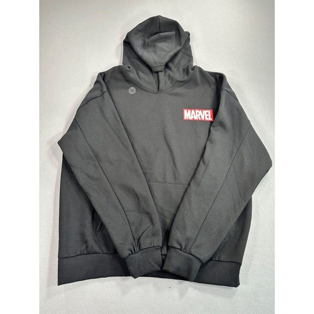 Marvel Spider-Man Hoodie Men Large Black Amazing Spider-Man Graphic Pullover NWT